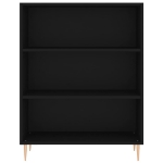 Libreria Nera 69,5x32,5x90 cm in Legno Multistrato