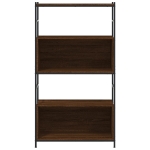 Libreria Rovere Marrone 80x30x145,5cm Legno Multistrato e Ferro