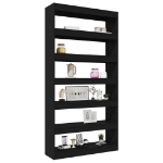 Libreria/Divisorio Nero 100x30x198 cm in Legno Ingegnerizzato