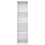 Libreria/Mobile TV Bianco Lucido 36x30x143 cm in Truciolato