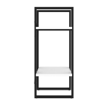 Libreria a 2 Ripiani Bianca 40x30x70 cm in Legno Multistrato