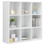 Libreria Bianco Lucido 98x30x98 cm in Truciolato