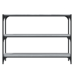 Libreria Grigio Sonoma 100x33x70,5 cm Legno Multistrato Acciaio