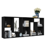 Libreria Nera 67x24x161 cm in Truciolato