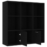 Libreria Nera 98x30x98 cm in Truciolato