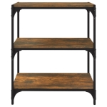 Libreria rovere fumo 60x33x70,5 cm Legno Multistrato e Acciaio