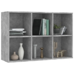 Libreria/Credenza Grigio Cemento 66x30x97,8 cm in Truciolato