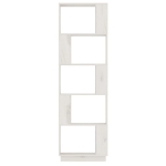 Libreria/Divisorio Bianco 51x25x163,5 cm Legno Massello di Pino