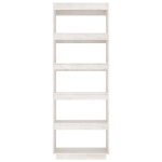 Libreria/Divisorio Bianco 60x35x167cm in Legno Massello di Pino