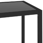 Tavolo Consolle Trasparente e Nero 100x36x90 cm Vetro Temperato