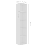 Libreria Bianca 40x30x189 cm in Truciolato