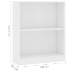 Libreria Bianca 60x24x74,5 cm in Legno Multistrato