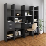 Libreria Grigia 60x35x180 cm in Truciolato