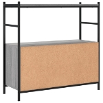 Libreria Grigio Sonoma 80x30x78,5 cm Legno Multistrato e Ferro