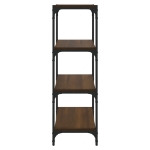 Libreria rovere marrone 40x33x100cm Legno Multistrato e Acciaio