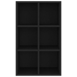 Libreria/Credenza Nera 66x30x97,8 cm in Truciolato