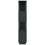 Libreria/Divisorio Grigio 80x25x132 cm Legno Massello di Pino