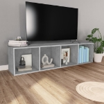 Libreria/Mobile TV Grigio Cemento 36x30x143 cm in Multistrato