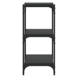 Mobile Porta Libri Nero 100x33x70,5cm Legno Multistrato Acciaio