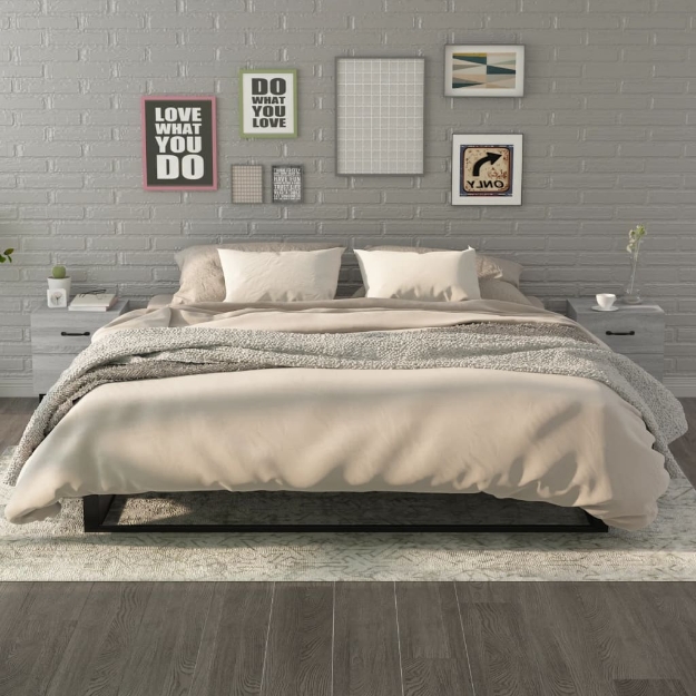 Comodini 2 pz Grigio Sonoma 40x35x47,5 cm