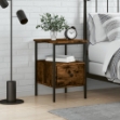 Comodino Rovere Fumo 34x36x50 cm in Legno Multistrato