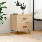 Comodino Rovere Sonoma 40x35x47,5 cm in Legno Multistrato