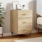 Comodino Rovere Sonoma 40x40x66 cm in Legno Multistrato
