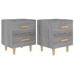 Comodini 2 pz Grigio Sonoma 40x35x47,5 cm