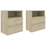 Comodini 2 pz Rovere Sonoma 50x32x60 cm