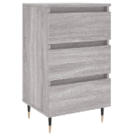 Comodino Grigio Sonoma 40x35x69 cm in Legno Multistrato