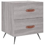 Comodino Grigio Sonoma 40x35x47,5 cm in Legno Multistrato