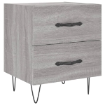 Comodino Grigio Sonoma 40x35x47,5 cm in Legno Multistrato