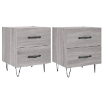 Comodini 2 pz Grigio Sonoma 40x35x47,5 cm in Legno Multistrato