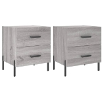 Comodini 2 pz Grigio Sonoma 40x35x47,5 cm in Legno Multistrato