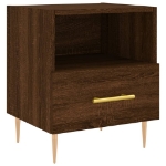 Comodino Rovere Marrone 40x35x47,5 cm in Legno Multistrato