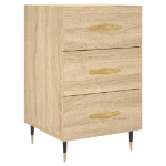 Comodino Rovere Sonoma 40x40x66 cm in Legno Multistrato