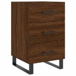 Comodino Rovere Marrone 40x40x66 cm in Legno Multistrato