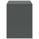 Comodino Grigio Scuro 35x30x40 cm in Legno Massello di Pino