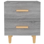 Comodini 2 pz Grigio Sonoma 40x35x47,5 cm