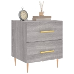 Comodino Grigio Sonoma 40x35x47,5 cm in Legno Multistrato