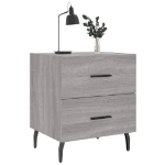 Comodini 2 pz Grigio Sonoma 40x35x47,5 cm in Legno Multistrato