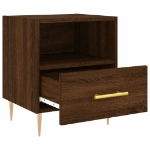 Comodino Rovere Marrone 40x35x47,5 cm in Legno Multistrato