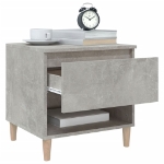 Comodini 2 pz Grigio Cemento 50x46x50 cm in Legno Multistrato