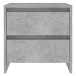 Comodini 2 pz Grigio Cemento 45x34,5x44,5 cm in Truciolato