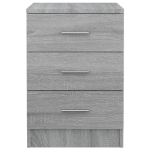 Comodino Grigio Sonoma 38x35x56 cm in Legno Multistrato