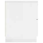 Comodino Bianco Lucido in Legno Multistrato