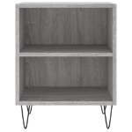 Comodino Grigio Sonoma 40x30x50 cm in Legno Multistrato