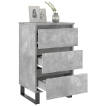 Comodini 2 pz Grigio Cemento 40x35x69 cm in Legno Multistrato