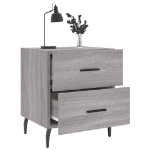 Comodini 2 pz Grigio Sonoma 40x35x47,5 cm in Legno Multistrato