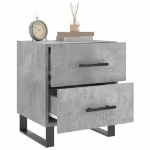 Comodini 2 pz Grigio Cemento 40x35x47,5 cm in Legno Multistrato